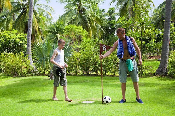 Koh Samui Footgolf & Botanical Gardens - After Hole 11, Cooling Towels and Snacks (Why That Break Matters)