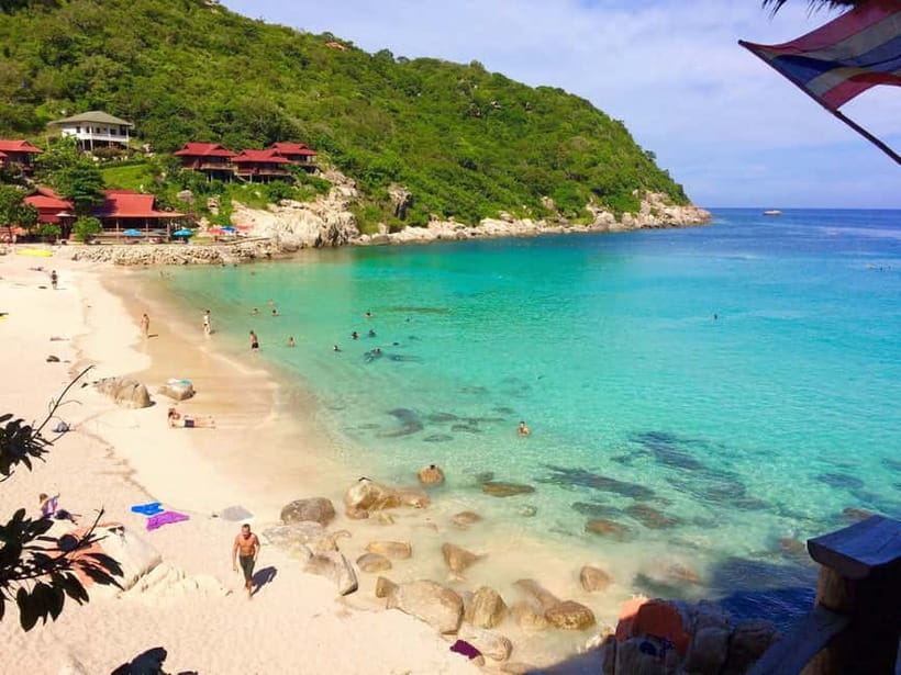Koh Tao: Golden Hour Getaway – Your Late Start to Paradise - Aow Leuk and the Shark Island silhouette in the background
