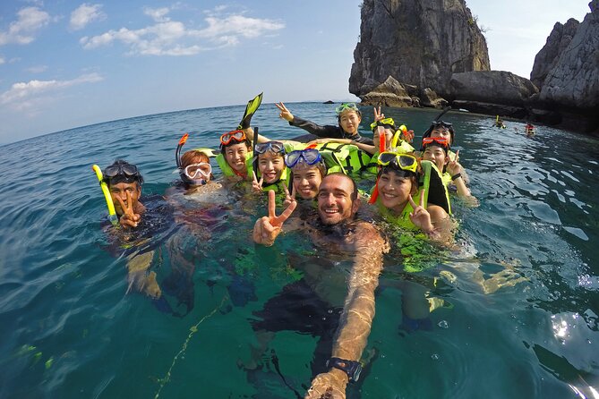 Krabi 4 Island Morning Cruise with Snorkeling & Gourmet Breakfast - Koh Poda Island: swim, relax, and rooftop cocktail time