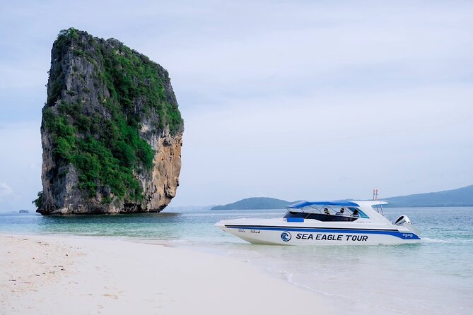Krabi 4 Islands Speedboat Tour Snorkeling and Beach Lunch - Chicken Island snorkeling: a funny rock, serious sea life