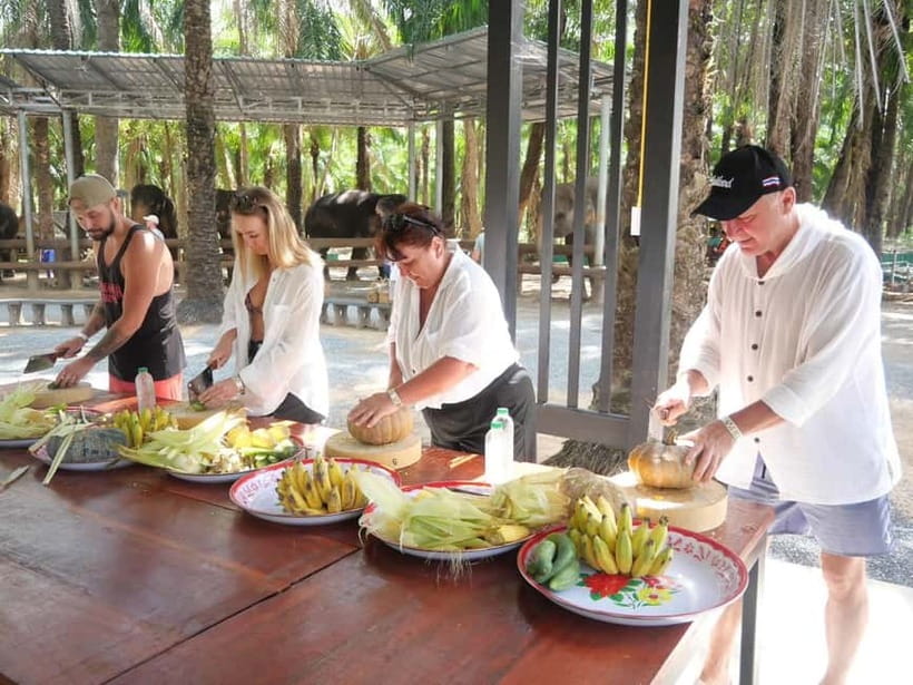 Krabi: Elephant Feeding Program with Food Preparation - Krabi Elephant Feeding, in the Ao Nang area, with hotel pickup