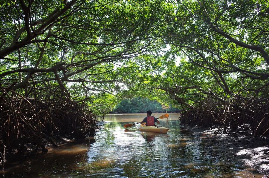 Krabi kayaking Ao thalane - Getting to Ao Thalane by tuk tuk from Ao Nang
