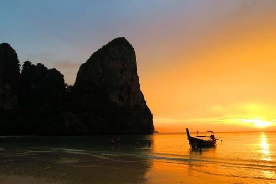 Krabi: Railay Sunset and Bioluminescent Plankton Tour - Railay Beach free time: swim, photos, and cliff views