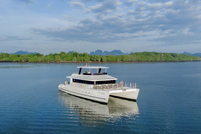 Luxury Sunset Cruise at Krabi's Coastlin with Power Catamaran - Night views back near Thara Park and downtown Krabi