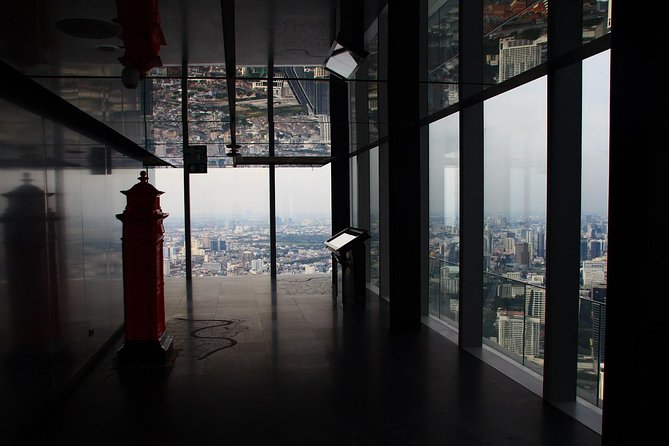 Mahanakhon Sky Walk Tour in Bangkok - The view checklist, indoor deck, outdoor deck, and The Peak glass floor