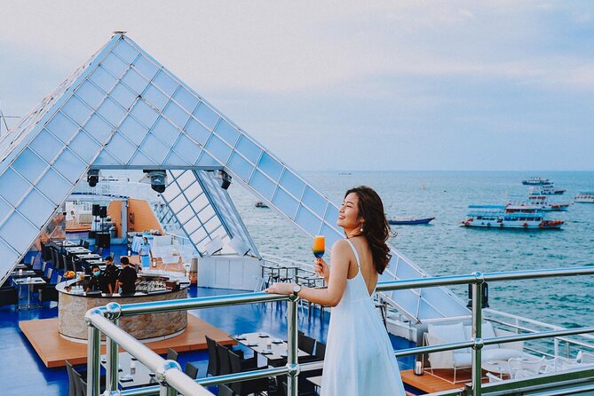 Ocean Sky Pattaya Dinner Cruise with Live Entertainment - Speedboat transfer and the floating dinner setup (yes, it’s a stage-style cruise)