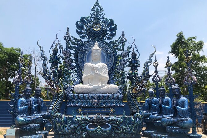 One Day Tour Chiang Rai(White Temple , Blue Temple, Black House) Private Tour - Wat Rong Seur Ten Blue Temple: where color does the storytelling