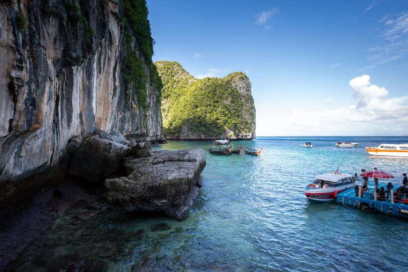 Phi Phi: 7 Island Day Tour by Longtail Boat - Monkey Beach and Viking Cave: quick stops with different payoffs