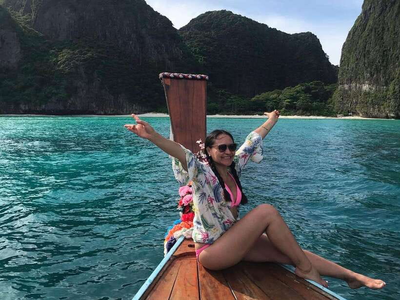 Phi Phi: 7 Islands longtail boat with Sunset and Plankton - Monkey Beach and Viking Cave: Quick Stops That Set the Tone