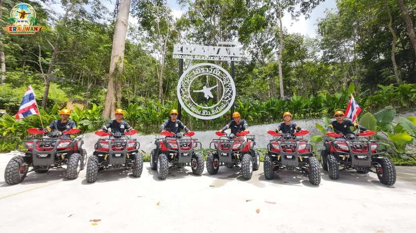 Phuket: ATV Quad Mountain Adventure with Panoramic Sea View - Check-in at Erawan Patong Seaview Zipline and getting ready to ride