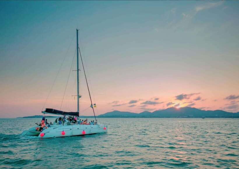 Phuket: Coral Island Catamaran Cruise with Sunset Dinner - Getting to Koh Hey: The Sail You Can Actually Relax On