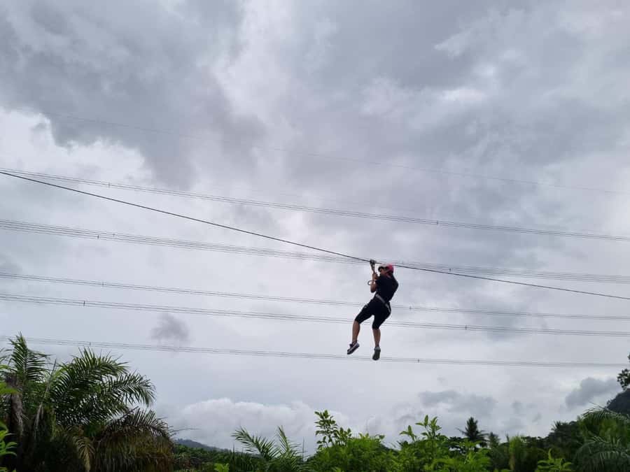 Phuket: Monkey Cave, Water Rafting, Zipline with ATV Option - Zipline over the treetops: 150-meter lines, one run, big fun