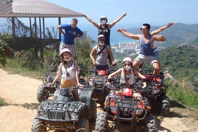 Phuket Paradise ATV and Zipline Experience - Big Buddha stop: views from outside, plus real-world monkey advice