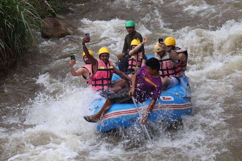 Phuket: Rafting 5KM and ATV Ride 30MIN Adventures - The short zipline platform: fun, simple, and limited