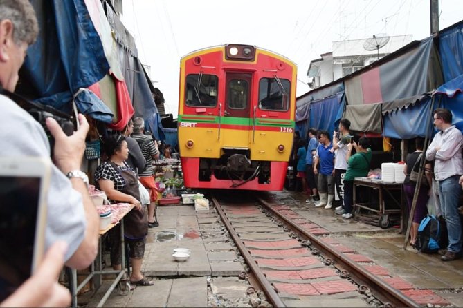 Private Excursion to Maeklong Railway and Floating Markets - Mae Klong Railway Market, how to enjoy the train moment