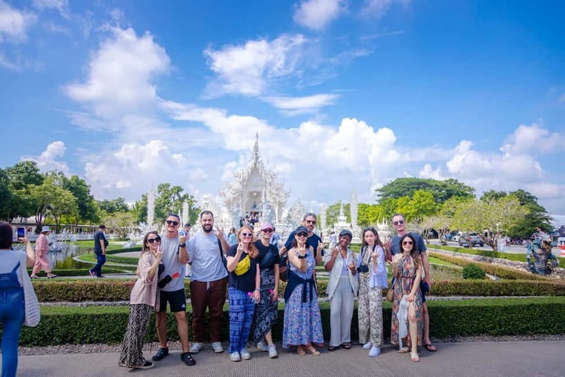 Red, Blue, White Temples & Hot Spring Trip from Chiang Mai - Wat Rong Suea Ten (Blue Temple) delivers a calmer feel inside its blue-and-gold interior