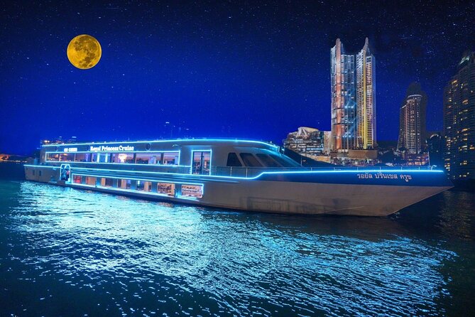 Royal Princess Dinner Cruise: Bangkok Chao Phraya River - The night vibe on the Royal Princess: food first, then lights