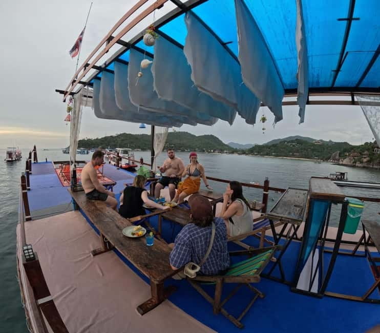 Snorkeling Tour with meals and BBQs - Cocktail - Sunset⭐⭐⭐⭐⭐ - The small-boat setup: pickup, deck time, and what you get for 7 hours