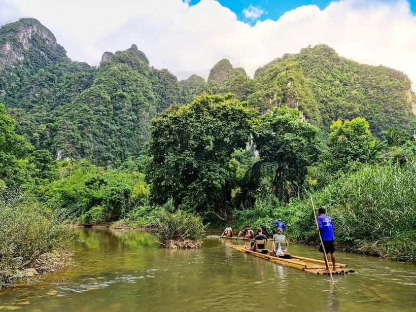 Sok River: Bamboo Raft Ride, Monkey Temple & View Point Tour - Sok River bamboo rafting: the calm part that makes the whole trip click