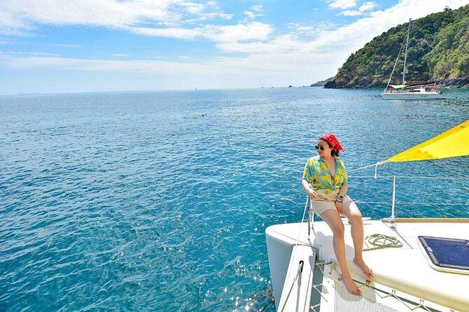 Sunset Cruise to Koh Hey in Phuket by Sailing Catamaran - Coral Island Beach Block: Relaxing Time Plus Fishing Lines