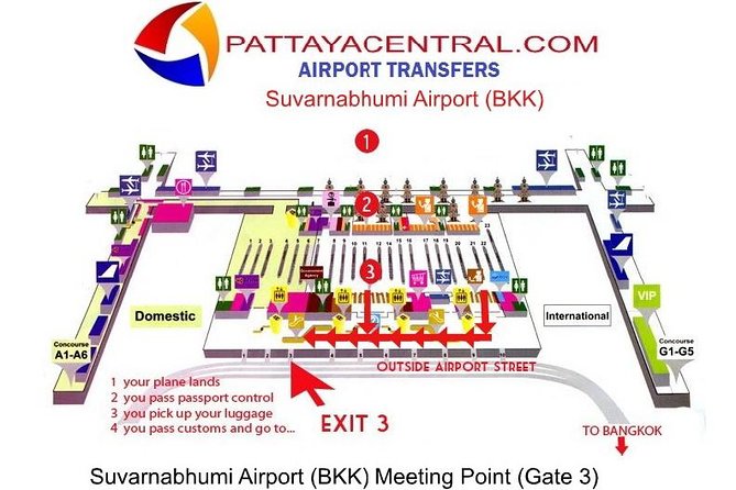 Suvarnabhumi to Pattaya 24 hour Private Airport Transfer Service - The Meet-and-Greet System and Why Flight Tracking Helps