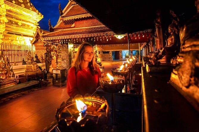 Wat Umong and Doi Suthep Temples Evening Tour - Stop 2 at Wat Phra That Doi Suthep: 309 Steps to the Golden Pagoda Views