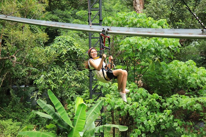 World A+ (Zipline 32 Platforms + Roller + Sky Walk with World Set Menu ) - The zipline circuit: longest and fastest runs plus the jungle roller coaster
